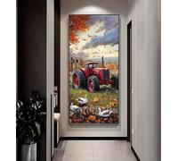Tractor Diamond Art Kits for Adults/Beginner, 120 x 60 cm Large Dimond Picture Art for Wall Decor, Farm Diamond Painting Kit for Kids, DIY 5D Diamond Painting Embroidery Cross Stitch for Room Decor