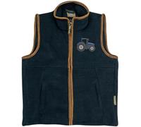 Tractor Embroidery Fleece Gilet | Children’s Farm Theme Sleeveless Bodywarmer | Blue