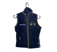 Tractor Embroidery Fleece Gilet | Personalised Farm Farmer Bodywarmer for Kids