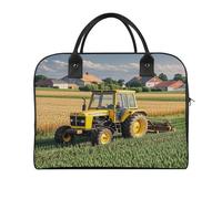 Tractor Farm Laptop Tote Bag Casual Travel Handbag Multi Pocket Shoulder Bags for Work Travel