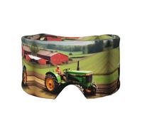 Tractor Farm Pattern Print Sleep Eye and Ear Muffs for Sleeping with Adjustable Strap for Travel Nap Shift Work Office