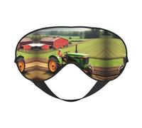 Tractor Farm Pattern Print Soft Eye Mask for Women Men Comfortable with Adjustable Strap for Travel Yoga Nap Shift Work