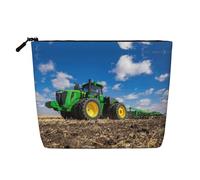 Tractor Farm Patterned Women's Cosmetic Bag, Single Layer Toiletry Bag, Suitable for Daily Storage, Travel, and Business Trips.