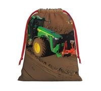 Tractor farm Print Drawstring Bag wrap, String Pouches, Premium Packaging Bags for Business & Events L