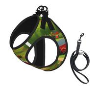 Tractor Farm Print Reflective No Choke Pet Vest Harness,Adjustable Soft Padded Dog Harness With Easy Control Handle