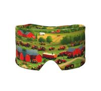 Tractor Farm Print Sleep Eye and Ear Muffs for Sleeping with Adjustable Strap for Travel Nap Shift Work Office