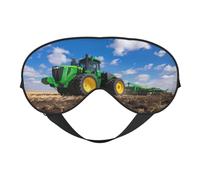 Tractor Farm Print Soft Eye Mask – Elastic Nighttime Shade, Light-Proof Blindfolds for Plane, Yoga, Travel