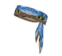 Tractor farm Print Sports Head Tie Bandanas - Stylish, and Comfortable Athletic Sweatbands for Running, Yoga, Cycling