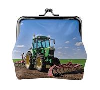 Tractor Farm - Print Women's Compact Coin Purse with Lock Waterproof for Travel Gifts