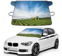 Tractor farm Printed Car Windshield Cover for Ice and Snow, Durable Windshield Snow Cover, Sun Protection, Universal Fit 69x42.5''