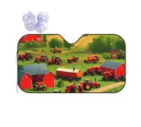 Tractor Farm Printing Windshield Sun Shade for Car. Reflective UV and Heat Shield with Keeps Interior Cool Universal Sedans