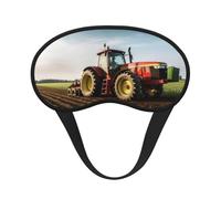 Tractor Farm Sleep Mask for Side Sleeper Eye Mask for Sleeping Light Blocking Soft Breathable Sleep Eye Mask for Women Men Adjustable Elastic Strap Travel Nap Blackout Eye Shade Cover
