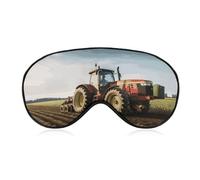Tractor Farm Travel Eye Mask Blackout Eye Mask for Sleeping Airplane Eyemask with Adjustable Strap Sleep Masks for Women Men Soft Night Blindfold Eyemask