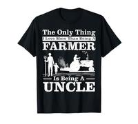 Tractor Farmer Vintage Style Farmer Uncle Father's Day T-Shirt