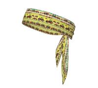 Tractor Farming Print Headbands Soft Unisex Adjustable Headwraps, Hair Athletic Bands For Running, Tennis, Sports