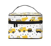Tractor Farming -Print Waterproof Cosmetic Bag for Travel & Gym - Large Makeup Organizer Compartments, Premium Twill Fabric, Leak-Proof Design