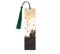 Tractor Farming Printed Metal Bookmarks M - Dark Green Lightweight Aluminium Book Marker for Books, Journals & Gifts, Ideal Book Lovers, Holiday Decor & Crafts