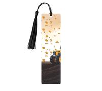 Tractor Farming Printed Metal Bookmarks S - Black Lightweight Aluminium Book Marker for Books, Journals & Gifts, Ideal Book Lovers, Holiday Decor & Crafts