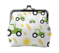 Tractor Farming, PU Leather Coin Purse, Small Wallets, Change Pouch with Kiss Lock Clasp Buckle, Change Purse