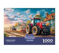Tractor Farming SceneEngaging Jigsaw Puzzles for Adults Rural Countryside Style A 1000-Piece (Advanced) Collection of Challenging Puzzle Games for Women And Men - An Ideal Activity for Adults And Youn
