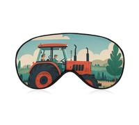Tractor Farming Sleep Mask for Women Men, Soft Eye Mask with Adjustable Strap for Sleeping, Light Blocking Travel Blindfold for Nap Comfortable Eye Cover for Home Office