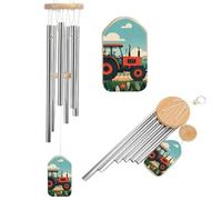 Tractor Farming Wind Chimes for Outside 20.5 Inch Small Windchime