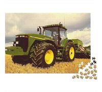 Tractor in Field 1000 Piece Puzzles Beautiful View Green Tractor Wheat Decoration Puzzle Educational Game Gifts Puzzles for Adults Jigsaw Puzzles for Adults 70x50cm/1000pcs