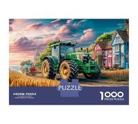 Tractor in Field 1000 Piece Rural Farm Scene Style Recycled Cardboard Jigsaw Puzzle for Adults Educational Game Anxiety Relief Wall Decoration 70x50cm/1000pcs