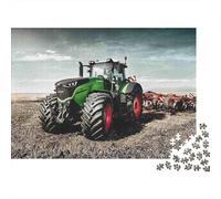 Tractor in Field Work 100% Recycled Cardboard Green Tractor on Rocky Field 1000Pc Jigsaw Puzzles Adults Unique Classic Educational Games 70x50cm/1000pcs