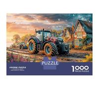 Tractor in Rural Scene 1000 Pieces Jigsaw Puzzle for Kids with Attention-Deficit Issues Modern Farm Tech Style Recycled Cardboard Decoration 70x50cm/1000pcs