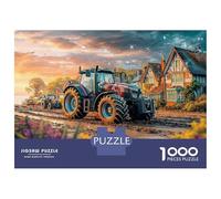 Tractor in Rural Scene Jigsaw Puzzles 1000 Pieces - Modern Farm Tech Style Focus & Concentration Game - Quality Paper Finish 38x26cm/1000pcs