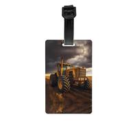 Tractor in The Field Luggage tag Hanger Protects Privacy and is a Must-Have for Travel and is Durable
