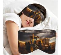 Tractor in the fieldPrints Comfortable Sleep mask | Skin-friendly and breathable adjustable eye mask for naps and travel.
