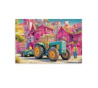 Tractor in vibrant city,Adult Jigsaw Puzzle 1000 Pieces,High-difficulty puzzles,The perfect educational gift for boys and girls,26x38cm