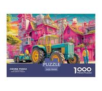 Tractor in Vibrant CityExpert-Level Jigsaw Puzzles for Adults Fantasy Urban Illustration A 1000-Piece (Advanced) Set of Seemingly Impossible, Hard, And Extremely Difficult Challenging Puzzle Education