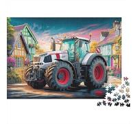 Tractor in Village 1000 Piece High-density Cardboard Rural Farm Scene Style Display Worthy Design Teen Bedroom Decor Premium Quality 70x50cm/1000pcs