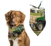 Tractor Milk Farm Dog Bandanas Adjustable Bib Party Pet Decorations Cute Dog Triangle Scarfs for Small Medium Puppy Cat Costume Accessory