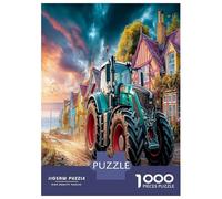 Tractor on Coastal Road 1000 Piece Rural Village Scene Art Jigsaw Puzzles for Puzzles 1000 Pieces Jigsaw for Adults Challenging Family Puzzle Game Birthday Gifts 70x50cm/1000pcs