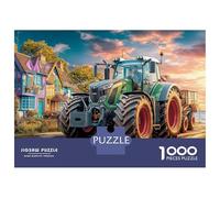 Tractor on Country Road 1000 PC Rural Farm Scene Style Recycled Cardboard Pieces Jigsaw Puzzle Set Decompression Wall Decoration & Gifts Christmas Eve Gift Puzzle 70x50cm/1000pcs