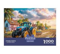 Tractor on Dirt Road Durable Material Rural Farm Landscape Style Easy to Assemble Pieces, Perfect for Relaxing, Unwinding And Enjoying Quiet Moments 70x50cm/1000pcs