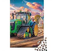 Tractor on Dirt Road Puzzles 1000 Piece for Adults Game for The Whole 38x26cm/1000pcs