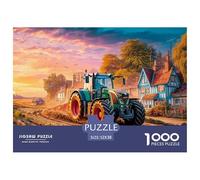 Tractor on Dirt RoadDynamic Jigsaw Puzzles for Adults Rural Countryside Scene Offering 1000 Advanced And Challenging Puzzle Games Designed for Both Women And Men - These High-Engagement Jigsaw Puzzles