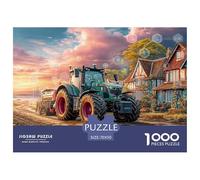 Tractor on Dirt RoadGargantuan Jigsaw Puzzles for Adults Rural Farm Scene Style Comprising 1000 Advanced And Ruthlessly Difficult Challenging Puzzle Game Pieces - Forged to Be An Heirloom-Quality Gift