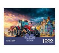 Tractor on Dirt RoadMasterful 1000-Piece Jigsaw Puzzles for Adults Rural Countryside Scene A Complete Set of Challenging Educational Puzzle Game Pieces - An Intellectually Stimulating Gift for Adult A