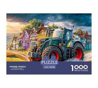 Tractor on Muddy RoadColossal Jigsaw Puzzles for Adults Rural Village Scene Art A Vast Collection of 1000 Advanced, Seemingly Impossible Challenging Puzzle Game Pieces - A Majestic Gift for Determined