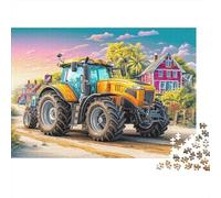 Tractor on Road 1000 Piece Rural Farm Scene Style Jigsaw Puzzle For Adults Thick Card Board Stress Relief Difficult Game Gifts for WomenGifts for Men 70x50cm/1000pcs