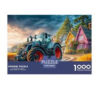 Tractor on Rural Road Premium Paper Rural Landscape Style Interlocking Design, Ideal Hobby for Stress Relief, Relaxation And Home Entertainment 38x26cm/1000pcs