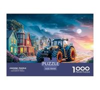 Tractor on Snowy Road Durable Cardboard Fantasy Rural Landscape Fun Interactive Game, Perfect for Improving Thinking Skills And Concentration 70x50cm/1000pcs