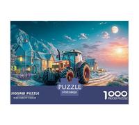 Tractor on Snowy RoadUltimate Challenge Jigsaw Puzzles for Adults Rural Farm Scene Art Conquer The 1000-Piece (Advanced) Impossible, Hard, And Difficult Challenging Puzzle Educational Games - This Is