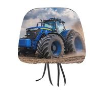 Tractor on The Field Funny Car Headrest Covers Elastic Printed Seat Head Rest Protector Universal Automotive Accessories